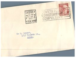 (10)  Australia Commercial Cover - 1951 - Fondation Of Commonwealth - Lettres & Documents