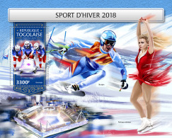 TOGO 2018 MNH** Winter Sport Sport D´Hiver Bobsleigh S/S - OFFICIAL ISSUE - DH1815 - Invierno