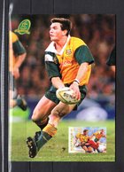 AUSTRALIA 1999 " RUGBY  : 100 ANS DES TEST MATCH : DANIEL HERBERT " Sur PAP (Pas De Timbre). Parfait état. FDC - Rugby