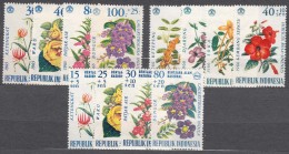 Indonesia 1965 And 1966 Flowers 3 Complete Sets, Mi#499-502 Mi#503-506 And Mi#536-539 Mint Never Hinged - Indonesia