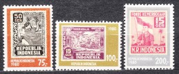 Indonesia 1980 Mi#981-983 Mint Never Hinged - Indonesia