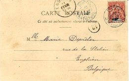 1904- C P A  De  St Pierre    Affr. 10 C Oblit. Bleue De DUCOS / MARTINIQUE - Brieven En Documenten