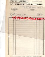 36- CHATEAUROUX- FACTURE IMPRIMERIE LA CROIX DE L' INDRE- 20 PLACE GAMBETTA- 1925 - Drukkerij & Papieren