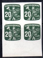 XP3927 - CECOSLOVACCHIA CESKOSLOVENSKO , Francobolli Per Giornali : Quartina Integra  *** - Newspaper Stamps