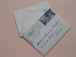 2 Carte De Visite ( Louis Lafarge / Marcel Decaux ) Hotel Branche PARIS - Enveloppe Stamp 1954 > Gand ( CDV ) ! - Tarjetas De Visita