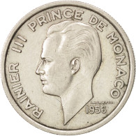 Monnaie, Monaco, Rainier III, 100 Francs, Cent, 1956, TTB+, Copper-nickel - 1949-1956 Francos Antiguos