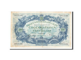 Billet, Belgique, 500 Francs-100 Belgas, 1938, 1942-09-12, KM:109, TTB - 500 Francos-100 Belgas