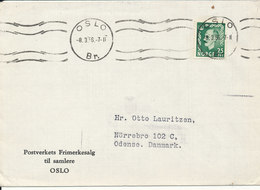 Norway Cover Sent To Denmark Oslo 8-3-1956 Single Franked - Cartas & Documentos