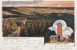 Litho AK Kuhberg West Panorama Prinz Georg Turm Gasthof A Schönheide Stützengrün Steinberg Wernesgrün Erzgebirge - Schoenheide