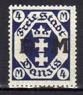 Danzig 1922 Dienstmarken Mi 20 * [010518XXII] - Dienstmarken