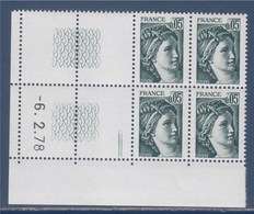 = Coin Daté X4 Sabine De Gandon 6.2.78 Neuf  Gomme Brillante N° 1964 - 1970-1979