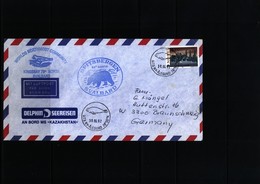Norway 1992 Spitsbergen On Ship MS Kazakhstan Interesting Airmail Letter - Expéditions Arctiques