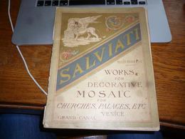 CB3 Rare Catalogue Salviati Jerusalem & Co Works For Decorative Mosaic For Churches Palaces Etc Venice Grand Canal - Unclassified