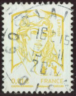 France 2013 Yv. N°4763 - 0,01€ Jaune - Oblitéré - 2013-2018 Marianne Of Ciappa-Kawena