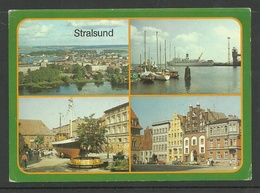 DDR Ansichtskarte Stralsund Hafen Harbour Schiffe Unused/unbenutzt Sauber - Stralsund