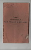 Macon PLM Carnet Délivrance Billets Populaires Congé Annuel  Gaillard 1937 à 1941 - Chemin De Fer