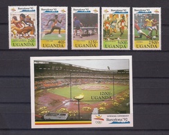 UGANDA 1991 OUGANDA - OLYMPICS BARCELONA 92 - YVERT Nº 741-45+HB 127 - MICHEL 883-87+BLOCK 130 - SCOTT 869-73 + SS 875 - Unused Stamps