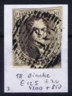 Belgium:  OBP Nr 3  Cancel 18 Binche - 1849-1850 Medaglioni (3/5)