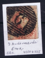 Belgium:  OBP Nr 8  Cancel 9 Audenaerde - 1851-1857 Medallions (6/8)