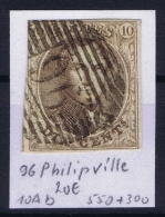 Belgium:  OBP Nr 10 Cancel  96 Phillippeville - 1858-1862 Medallions (9/12)