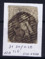 Belgium:  OBP Nr 10 Cancel  31 Deynze - 1858-1862 Medallones (9/12)