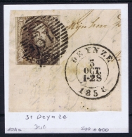 Belgium:  OBP Nr 10 Cancel  31 Deynze - 1858-1862 Medallones (9/12)