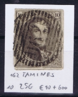 Belgium:  OBP Nr 10 Cancel  162 Tamines - 1858-1862 Medaglioni (9/12)