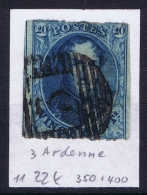 Belgium OBP Nr 11 Cancel Nr 3 Andenne - 1858-1862 Medallones (9/12)