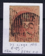 Belgium OBP Nr 12 Cancel Nr 73 Liege - 1858-1862 Medallones (9/12)