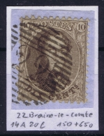 Belgium OBP Nr 14  Cancel  22 Braine-le-Compte - 1863-1864 Medaglioni (13/16)