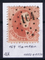 Belgium OBP Nr 16  Cancel  164 Hameau - 1863-1864 Médaillons (13/16)