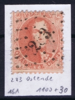 Belgium OBP Nr 16  Cancel  283 Ostende - 1863-1864 Medaillons (13/16)