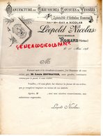 26- ROMANS- LETTRE LEOPOLD NICOLAS- MAISON GAY- MANUFACTURE CHAUSSURES - 1898 LOUIS ESTRAYER - Artesanos