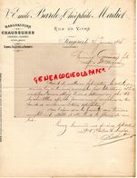 35- FOUGERES- RARE LETTRE MANUSCRITE SIGNEE VVE EMILE- BARDO & THEOPHILE MADIOT- MANUFACTURE CHAUSSURES - Petits Métiers