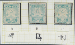 05007 Brunei: 1895, Star And Local Scene 25c. Turquise-green In Three Types, 50c. Yellow-green And $1 Yell - Brunei (1984-...)