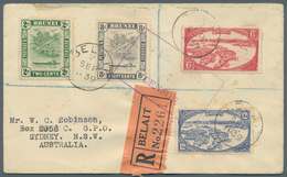 05100 Brunei - Stempel: BELAIT (type D5): 1939 (2.9.), Registered Cover From Belait With Four Diff. Stamps - Brunei (1984-...)