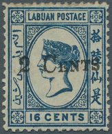 05161 Labuan: 1885 2c. On 16c. Blue, Wmk Crown CC Reversed, Mounted Mint With Part Original Gum, Fine. BPA - Sonstige & Ohne Zuordnung