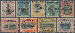 05189 Labuan: 1894/1896, North Borneo Pictorial Definitives With LABUAN Opt. And Additional SPECIMEN Opt. - Sonstige & Ohne Zuordnung