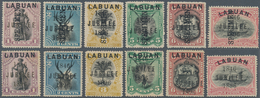 05194 Labuan: 1896, Jubilee Of Cession Of Labuan To Gt. Britain Two Complete Sets Of Six Incl. One With SP - Sonstige & Ohne Zuordnung