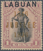 05197 Labuan: 1896, Jubilee Of Cession Of Labuan To Gt. Britain 'Dyak Chief' 1c. Black And Grey-mauve With - Autres & Non Classés