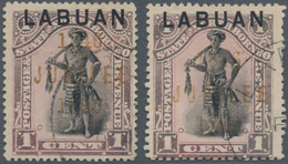 05198 Labuan: 1896, Jubilee Of Cession Of Labuan To Gt. Britain 'Dyak Chief' 1c. Black And Grey-mauve With - Autres & Non Classés