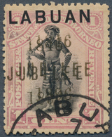 05199 Labuan: 1896, Jubilee Of Cession Of Labuan To Gt. Britain 'Dyak Chief' 1c. Black And Grey-mauve With - Sonstige & Ohne Zuordnung