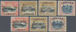 05207 Labuan: 1897/1898, Pictorial Definitives Colour Changes Complete Set Of Four Incl. 18c. With Opt. At - Autres & Non Classés