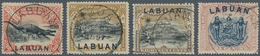 05208 Labuan: 1897/1898, Pictorial Definitives Colour Changes Complete Set Of Four Incl. 18c. With Opt. At - Other & Unclassified