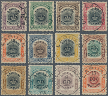 05217 Labuan: 1902, Labuan Colony Complete Set Of 12 Fine Used With Mostly Full Labuan Cds., SG. £ 275 - Autres & Non Classés