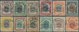 05218 Labuan: 1902-03 'Crown Colony' Complete Set Of 12, All Used Postally And Cancelled By Various Types - Autres & Non Classés