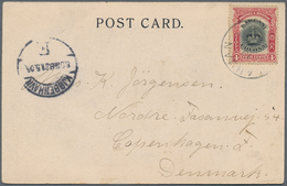 05220 Labuan: 1905 Destination DENMARK, Picture Postcard To Copenhagen, Denmark Franked By 1902-03 4c. Bla - Other & Unclassified