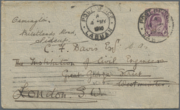 05228 Labuan: 1910 Cover From Labuan To London, Redirected To Sidcup (near London), Franked By Straits Set - Other & Unclassified