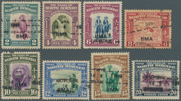 05237 Labuan: 1945/1946, North Borneo Used In Labuan: 8 Different Stamps (2 C And 4 C To 20 C) "BMA" Issue - Other & Unclassified