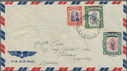 05249 Labuan: 1948 Airmail Cover To England Franked Sarawak 1945 50c. Optd. BMA In Combination With North - Other & Unclassified